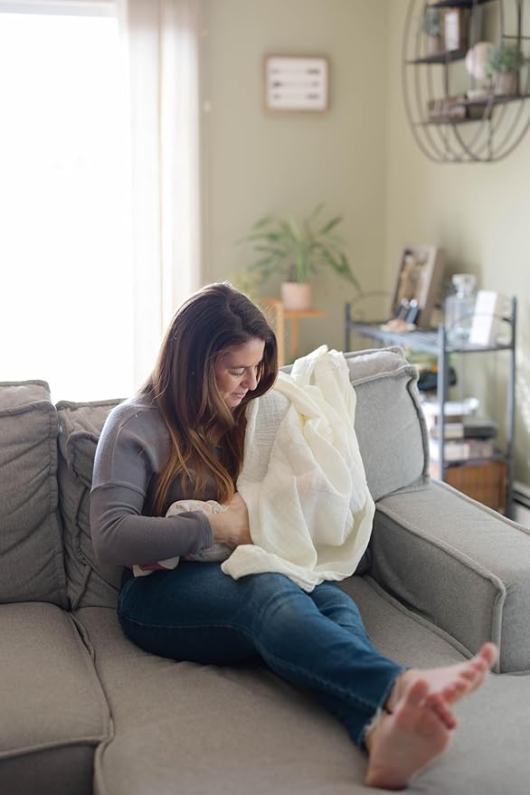 Soft 100% Cotton Swaddles for Newborns, 2- Pack - Large, Breathable Baby Blanket - Versatile, Durable Muslin Swaddle Blankets - Perfect Newborn Essentials