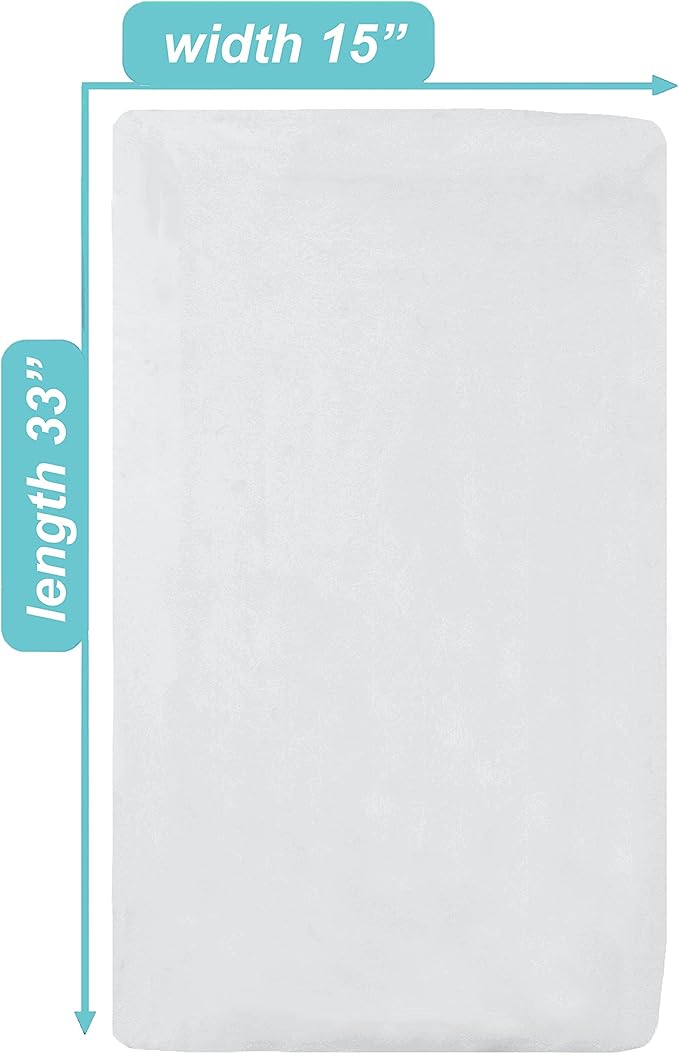 American Baby Company 15" x 33" Fitted Bassinet Sheet, 100% Natural Cotton Jersey Knit, Snow White, Soft Breathable, for Boys and Girls