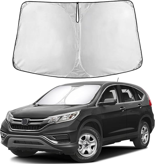 EcoNour Windshield Sun Shade Compatible for Honda CR-V 2012–2016 | SUV Front Window Sun Visor Protector | Foldable 4-Layer Sunshade | Blocks UV Rays & Keeps Interior Cooler