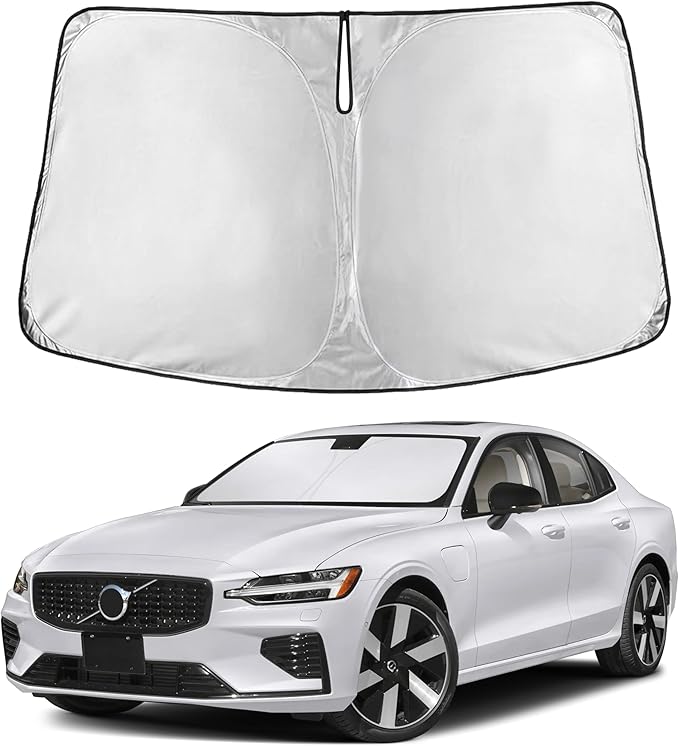 Econour Windshield Sunshade for Volvo S60 2019-2023 2024 2025, Sun Visor for Front Windshield & Window Sun Shade Cover, UV Heat Blocker & Protector, Car Accessories