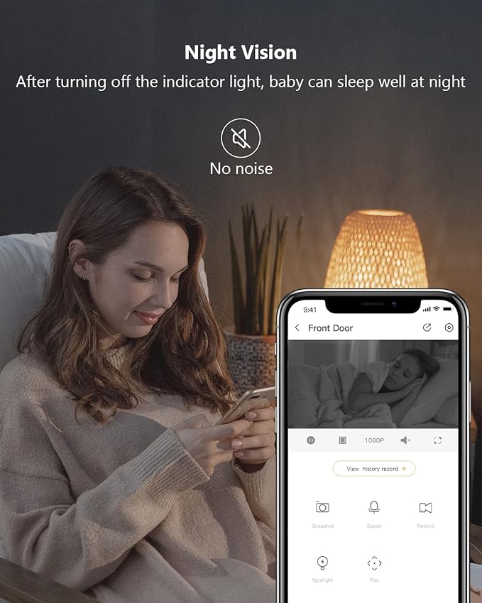 Imou Security Camera Indoor Camera Pan/Tilt Wireless Home Camera, Plug-in WiFi Camera Baby Monitor with Night Vision, 2-Way Audio, Human & Sound Detection, Motion Tracking(2.4G ONLY)