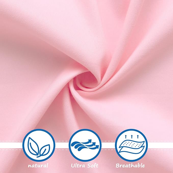 Bassinet Sheet Set 2 Pack Fitted Bassinet Sheets for Baby Girl, Universal Microfiber Soft Cradle Sheets for Oval Rectangle and Hourglass Mattress, Blue and Pink