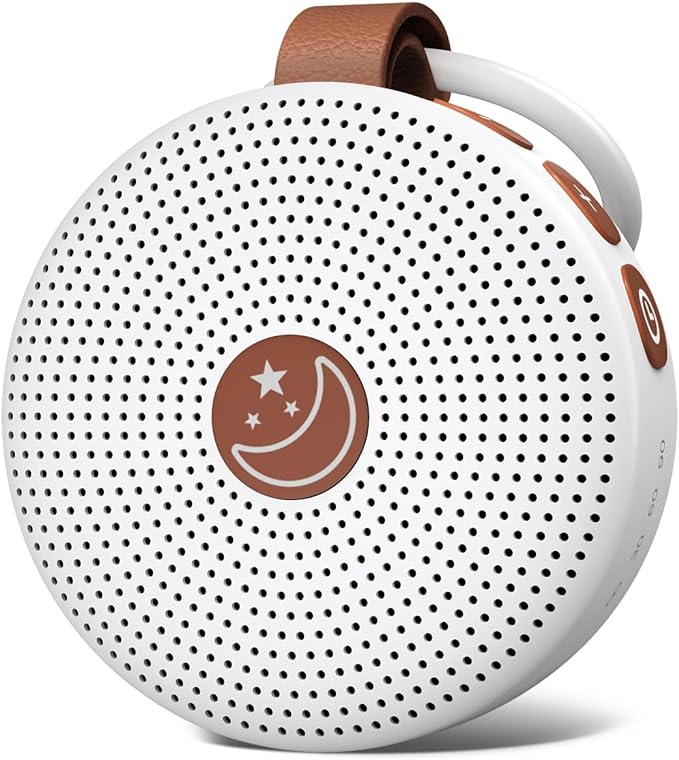 Sound Machine Mini Portable Baby White Noise Machine with 30 Soothing Sounds for Kids Adults Auto-Off Timer 32 Volume Levels Rechargeable Brown Noise Sleep Machine for Home Office Privacy and Travel