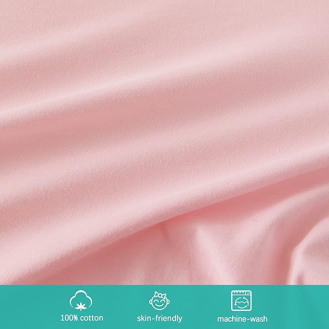 Bassinet Sheets Fit for Dream On Me Lacy, Delta Children Curve, Regalo Baby Basics™ Infant, Fisher Price, Simmons Kids(for Twins) and Safety 1st Bassinet,100% Cotton, 2 Pack, Pink and Violet