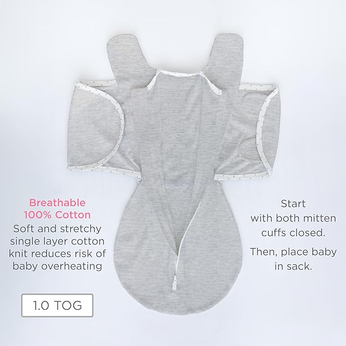 SwaddleDesigns 6-Way Omni Swaddle Sack Arms Up Swaddle for Newborn, More Options to Calm Moro Reflex, Improves Sleep, Easy Transition Baby Sleep Sack, Small, 0-3 Mo, 6-12 lbs, Watercolor Sunny Days