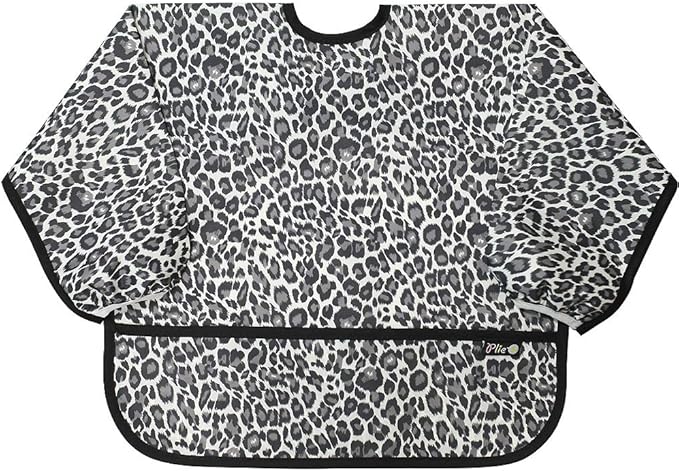 Plie Long Sleeve Waterproof Bib for Toddlers – Soft Feeding Smock for Baby Mealtime, Self-Feeding, BPA-Free, Easy Clean