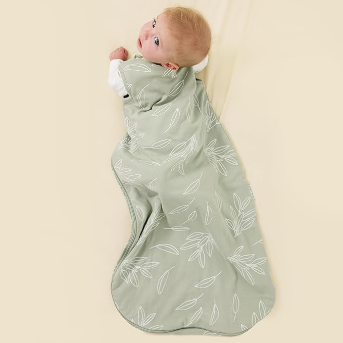 Woolino Merino Wool and Organic Cotton Baby Sleeping Bag - 4 Season Classic Sleep Sack - Two-Way Zipper Sleeping Bag for Baby and Toddler - 0-6 Months - Sage