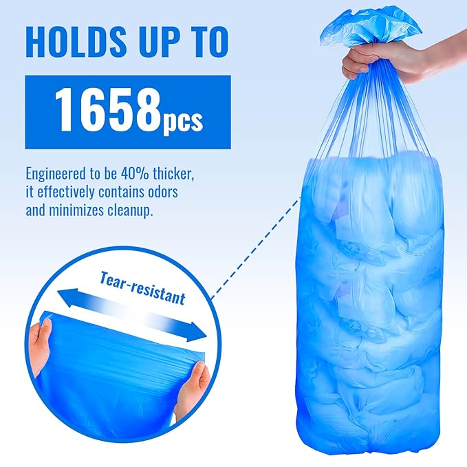 GDLVDI HOME Compatible with Diaper Genie Pails Diaper Pail Refills | 3 Pack Lemon Scent Continuous Long-Roll Liner Refills | Leak-Resistant Odor-Control Disposal Bags for Baby | Easy Cut & Tie Design