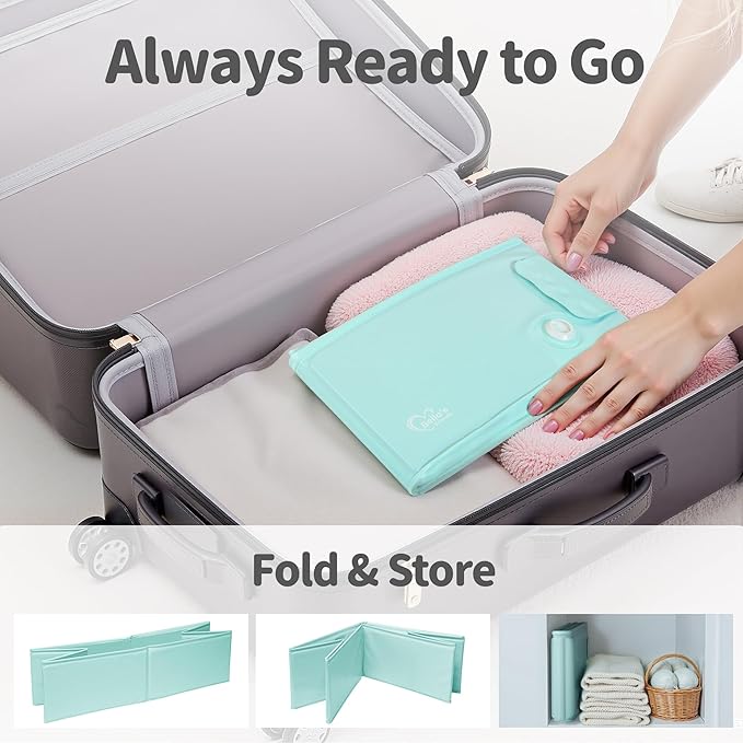 Bella’s Friends Baby Collapsible Bathtub, Travel Bath Tub for Baby, Foldable and Portable, Easy Storage, Non-Slip Base, Reinforced Structure, Lightweight, Essentials for 6M-3Y Infant Toddler, Green
