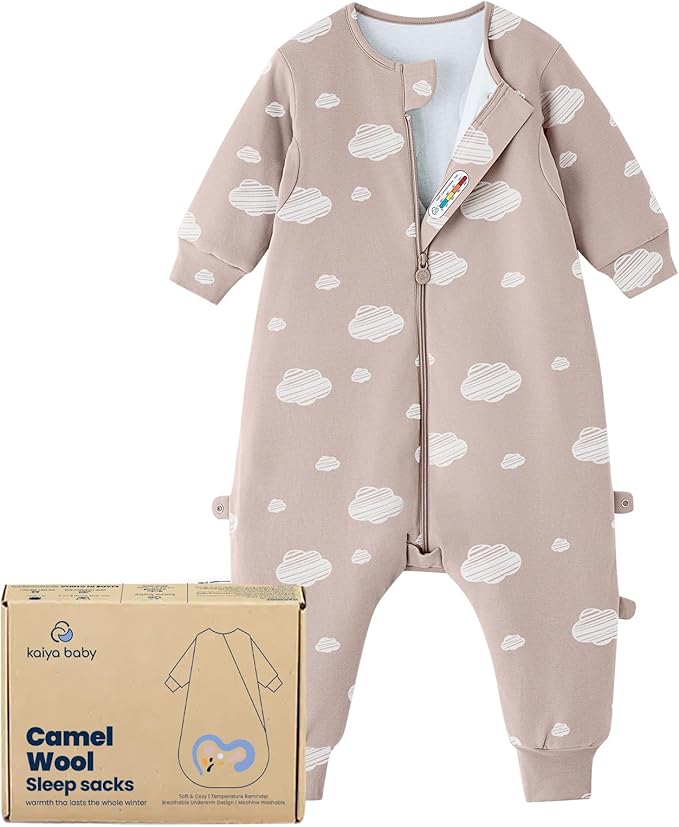kaiya baby Unisex Toddler Sleep Sack with Feet, 2.5 Tog Baby Winter Sleep Sack Long Sleeve Gifts for Boys & Girls