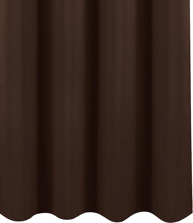 LEMOMO 100% Blackout Curtains 66 x 84 Inch Chocolate Brown Curtains 2 Panels Darkening Thermal Insulated Bedroom Curtains