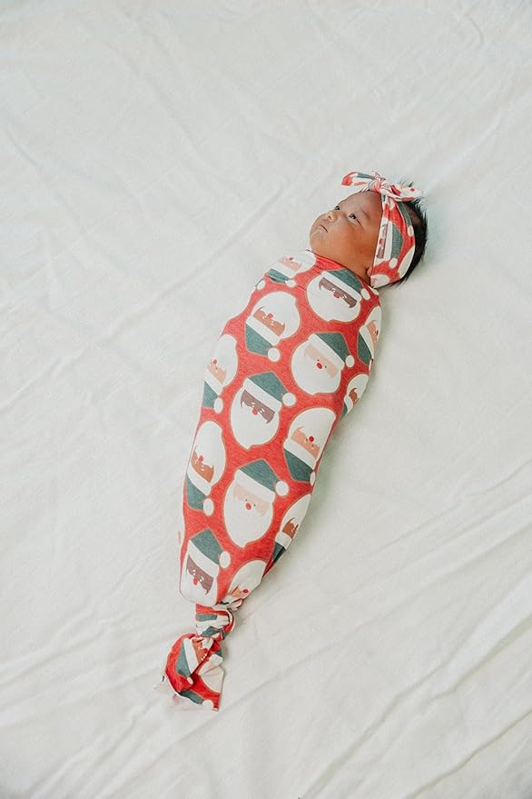 Copper Pearl Large Premium Knit Baby Swaddle Receiving Blanket Claus