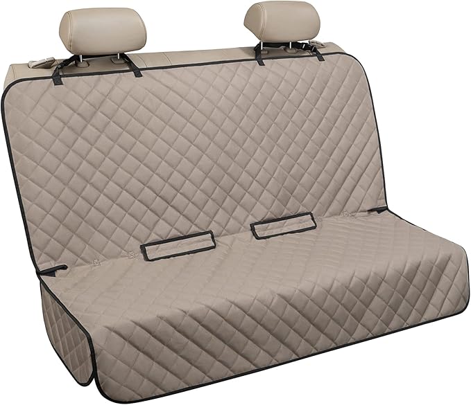 Bench Car Seat Cover Protector - Waterproof, Heavy-Duty and Nonslip Pet Car Seat Cover for Dogs with Universal Size Fits for Vehicles, Trucks & SUVs