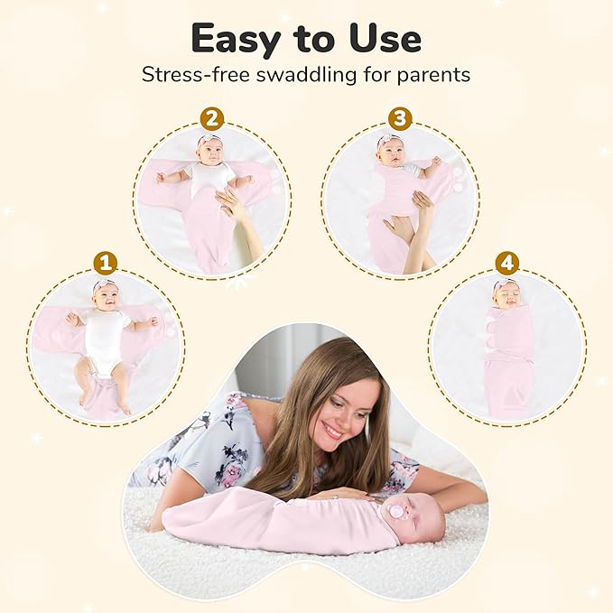 Mama Cheetah Baby Swaddle Blanket with Zipper, Newborn Swaddle Sack, Baby Swaddles Sleep Sack 0-3 Months, Baby Swaddle Wrap for Baby Boy & Girl, 3-Pack