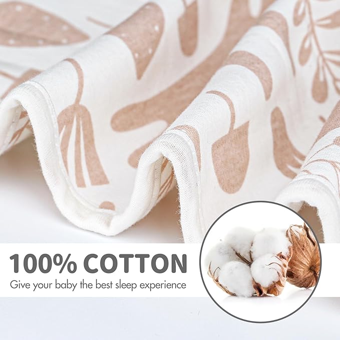 Baby Transitional Swaddle Sleep Sack - Newborn Swaddle Transition Bag with Removable Cuffs Arms Up Design, Free Wearable Blankets, Pink & Rabbit (6-9 Month)