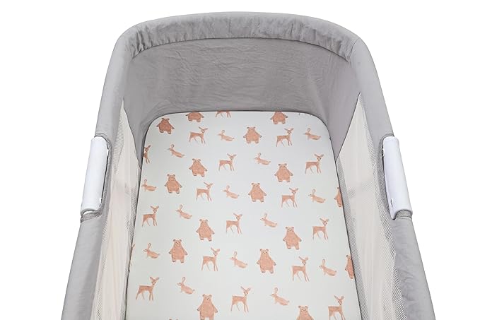 Onacosht Bassinet Sheets 3 Pack Fitted for Baby Boy and Girl, Stretchy Soft Knitted Baby Sheet Set Universal for Oval Rectangle and Hourglass Bassinet Mattress, Unisex Cute Animal Printing