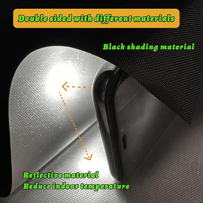 100% Blackout Curtains for Bedroom, 78" x 57" Portable DIY Blackout Blinds, no Drill Blackout Shades & Window Heat Blocker & blinds for indoor windows Pefect for Dormitory, Baby Nursery, Travel