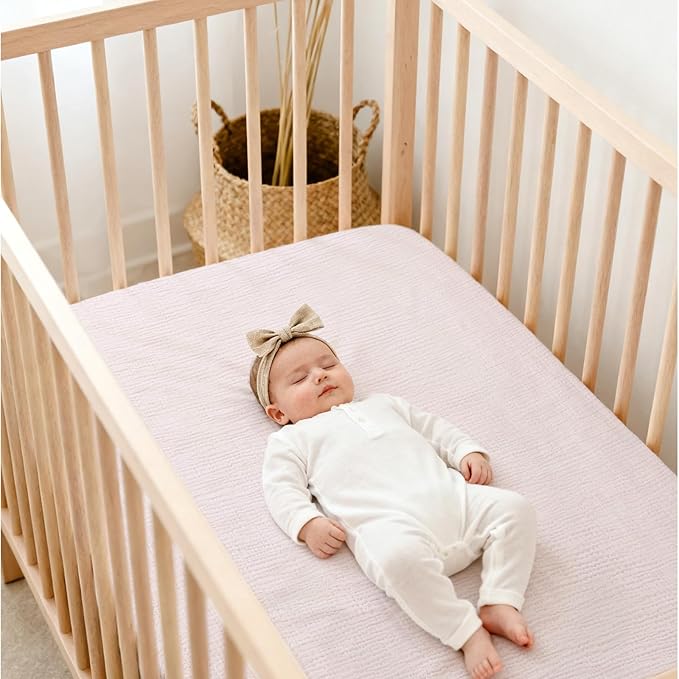 Lulu Moon Muslin Crib Sheets - Fitted Crib Mattress Sheets for Boys and Girl - 28"x 52", 2 Pack