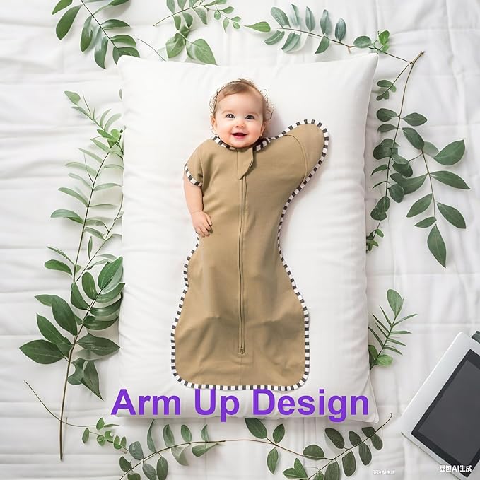 Transitional Swaddle Blanket Sack 2-Pack, Baby Sleep Sack, Arms Up Design, Newborn Swaddle for Boys Girls
