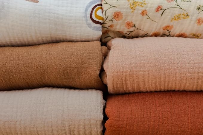 Little Jump 2-Pack Cotton Muslin Swaddle Blankets for Baby Boys Girls Unisex - Boho Floral Baby Blanket Nursery Swaddling Blankets- Large 47 x 47 inches Receiving Blanket Neutral (Vintage Blossom)