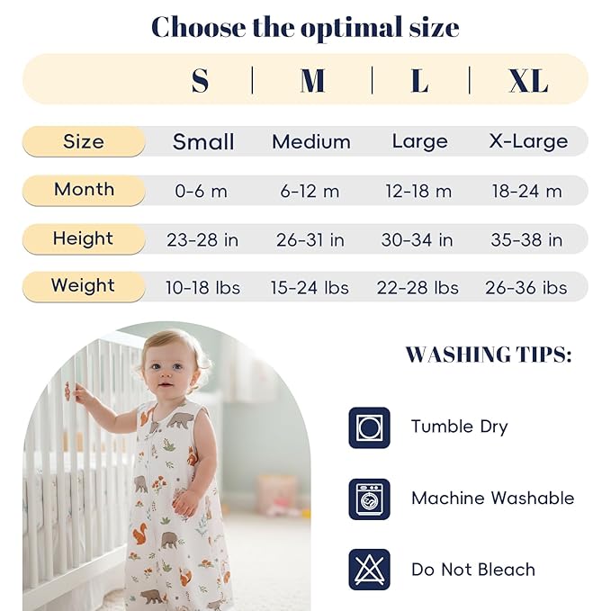 PHF Warm Micro-Fleece Baby Sleep Sack 18-24 Months, Soft Baby Wearable Blanket, 2-Way Zipper Sleeping Bags, 2 Pack Comfy Toddler Sleeping Sack for Boys, X-Large Size, Woodland & Animal