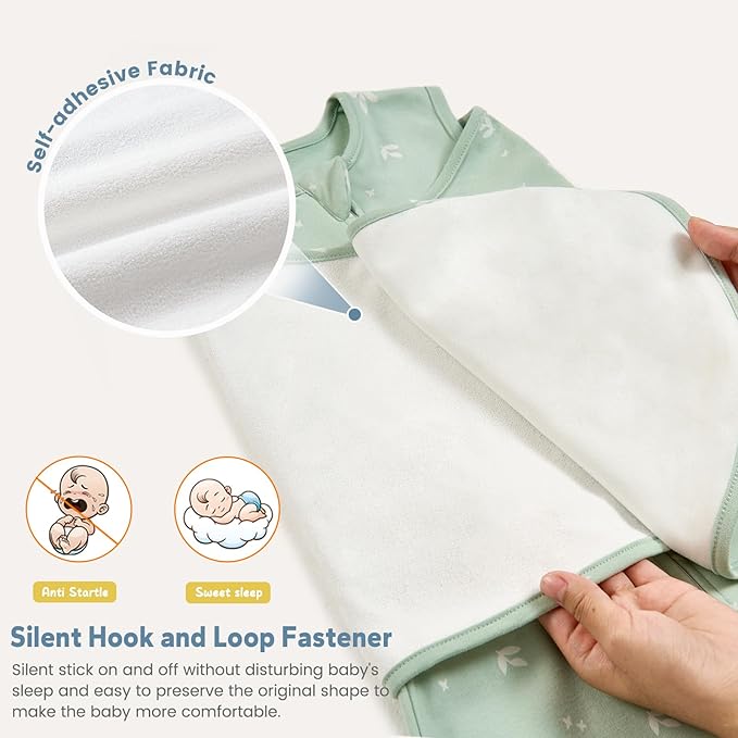 ZIGJOY Baby Swaddle Sleep Sack, 1.0 TOG Sleep Sack Swaddles for Newborns & infant 0-6 Months 100% Cotton Baby Wearable Blanket for Newborn Registry Essentials