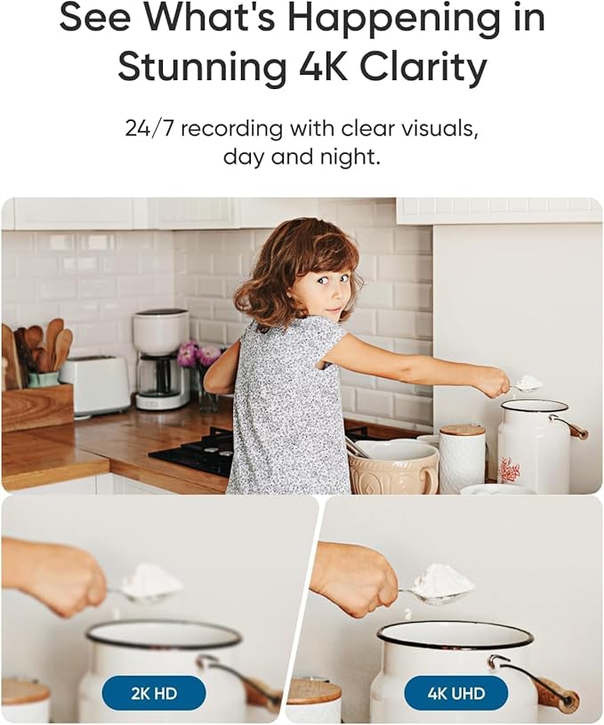 eufy Security Indoor Camera E30, Latest Generation, 4K UHD Security Camera, Pet/Dog/Baby Camera with Phone app, Color Night Vision, Human/Pet Auto Tracking, 360° Coverage, Works with Homekit, White
