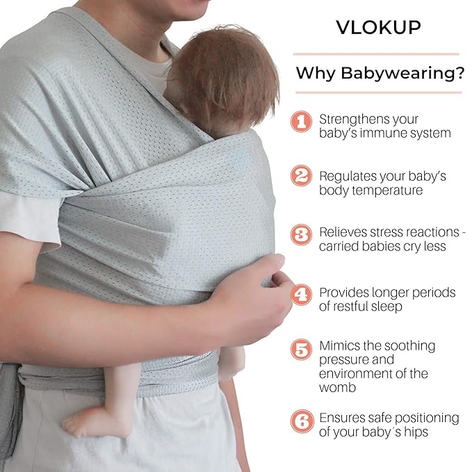 Baby Wrap Sling Carrier for Newborn, Infant, Toddler, Kid | Breathable Lightweight Stretch Mesh Water Sling | Nice for Summer, Pool, Beach, Swimming | Perfect Shower Gift Bluishgreen
