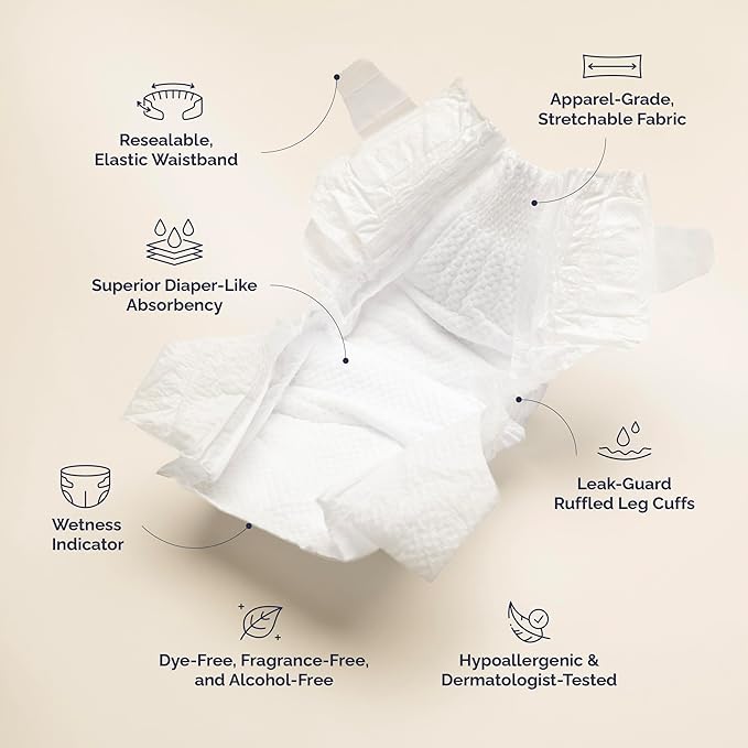 Hoppi Baby Diapers, Size 4 Tape Style Disposable Diaper | Ultra Absorbent Overnight Protection | Hypoallergenic for Sensitive Skin | 20-31 lbs, 40 Count