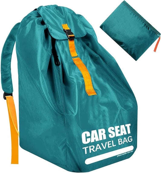 Car Seat Travel Bag for Airplane, Large Car Seat Bags for Air Travel with Padded Straps, Gate Check Storage Bag/Backpack for Car Seat Airport, Carseat Cover Travel - Baby Travel Essentials for Flying