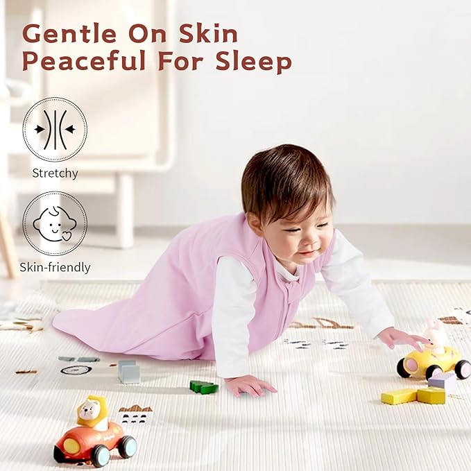 Wrrernsin Baby Sleep Sack 6-12 Months,100% Cotton TOG 0.5 Wearable Blanket for Boys and Girls, 3 Pack 2-Way Zipper Lightweight Sleeping Bags for Toddler Newborn Infant
