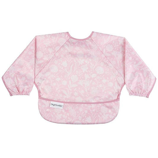 Tiny Twinkle Long Sleeve Bib for Babies & Toddlers | Waterproof Smock Bib for Eating | Machine Washable & Mess-Proof Feeding Essentials | Newborn Shower Gift (Toile, Small 6-24 Months)