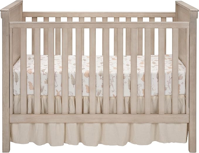 Lambs & Ivy Signature Bunny Hop Organic Cotton Muslin Baby Fitted Crib Sheet