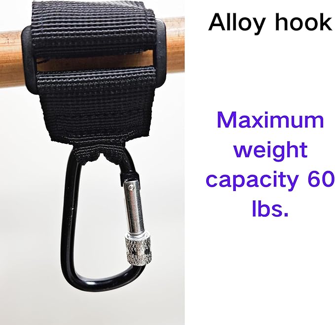 4 Pcs Walker Hook Hanging,Versatile Anti-Fall Off Stroller Hooks for Hanging Diaper Bags Walker Rollator Crutches Wheelchair, Purses, and Shopping, Hang It Anywhere You Need It(Black)