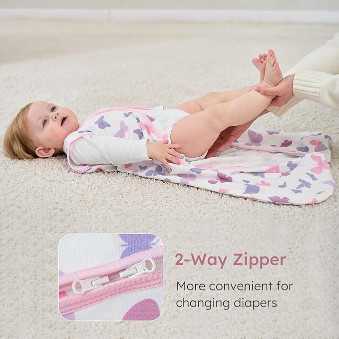 Yoofoss Baby Sleep Sack 18-24 Months Wearable Blanket for Babies 100% Organic Cotton 2-Way Zipper TOG 0.5 Toddler Sleeping Sack 3 Pack, Comfy Lightweight Sleep Sacks