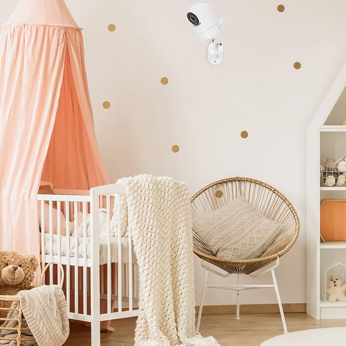 Adjustable Baby Monitor Wall Mount for VTech VM901/VM924/VM923/VM928, Full-Range View and Easy Installation Without Drilling