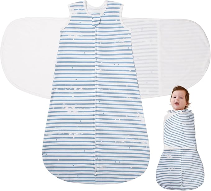 LILBESTIE Baby Swaddle Sleep Sack, 1.0 Tog New-Parent-Friendly Swaddle for Newborns & infant 6-12 Months Baby Wearable Blanket Reduce Startle Reflex, Newborn Boys Girls Registry Essentials