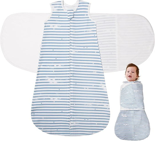 LILBESTIE Baby Swaddle Sleep Sack, 1.0 Tog New-Parent-Friendly Swaddle for Newborns & infant 6-12 Months Baby Wearable Blanket Reduce Startle Reflex, Newborn Boys Girls Registry Essentials