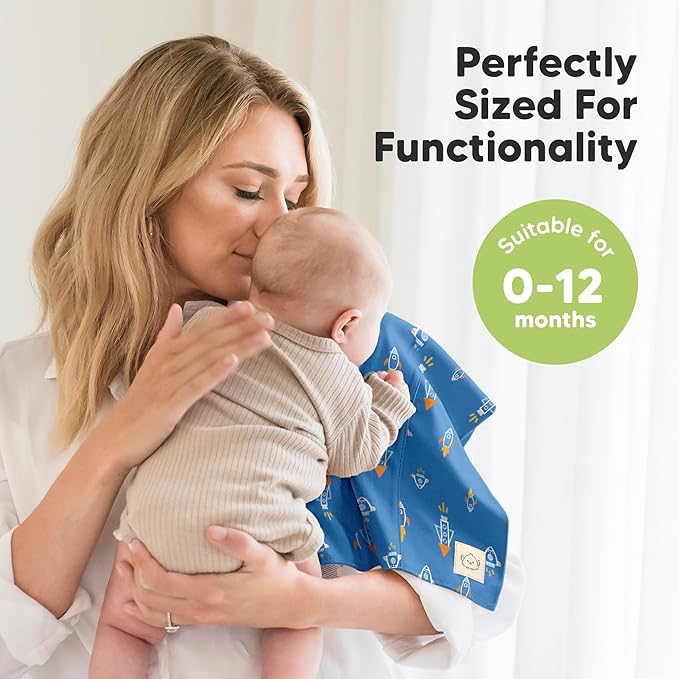 Organic Burp Cloths Baby Boy, Girl - 6-Pack Large 100% Cotton Burping Cloths for Babies, Spit Up Rags, Super Absorbent, Ultra Soft Newborn Rag,Gender Neutral,Machine Washable,Durable(Cosmo)