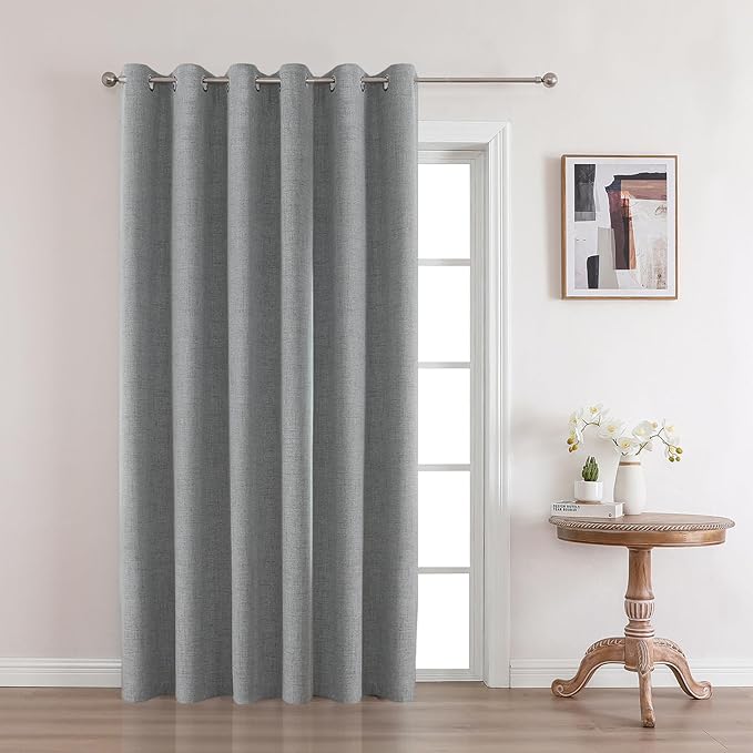 Joydeco 100% Blackout Curtains Customize for Living Room Bedroom, Light Grey Grommet Privacy Thermal Insulated Room Darkening Curtain 1 Panel (Custom Size, Color)