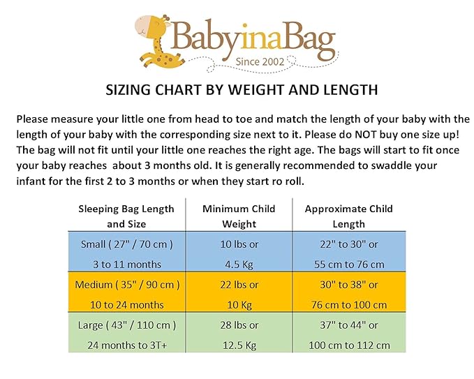BABYINABAG Very Warm 2.5 Tog Quilted Winter Model Baby Sleep Bag or Sack, Cotton for Infants and Toddlers (Large (22 mos - 3T))