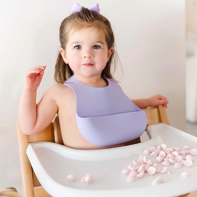 Babynetic Magnetic Silicone Baby Bib – Waterproof, Dishwasher Safe, BPA Free Food-Grade, Feeding Bib for Infants and Toddlers