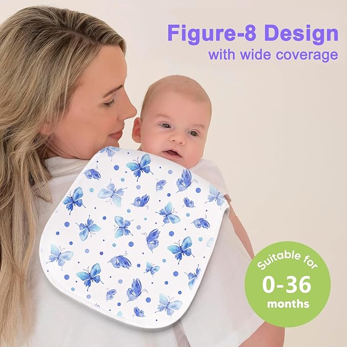 Benoxine 10-Pack Burp Cloths for Baby Boys and Girls - Organic Baby Burp Cloth,Baby Washcloths, Burp Rags, Large Neutral Burp Clothes for Newborn