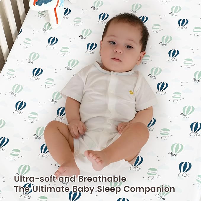 david's kids 3 Pack Mini Crib Sheets, Soft Breathable Premium Pack N Play Sheets for Baby Boys Girls Neutral, Playard and Mini Crib Mattresses, Animals