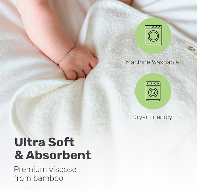 Bamboo Baby Washcloths for Newborn, Ultra-Soft & Absorbent for Gentle Bath Time Care, Durable Baby Bamboo Washcloths Made from Premium Viscose