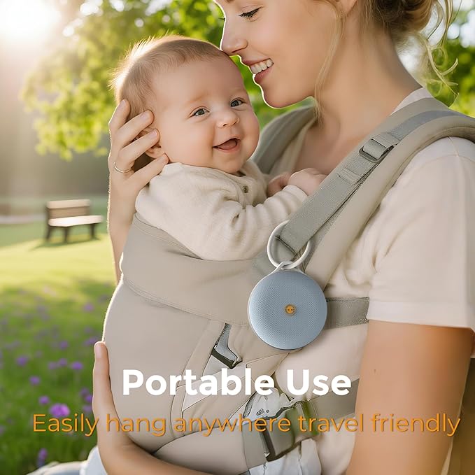 Gianna Portable White Noise Machine with Custom Voice Recording & App Control, Rechargeable Baby Sound Machine, Night Light, Timer, 12-Hour Battery for Sleep, Travel & Nursery