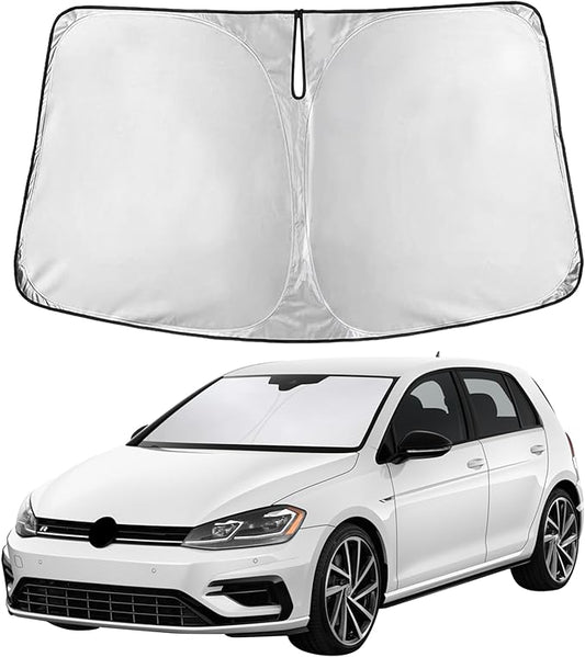 Econour Windshield Sunshade for Volkswagen Golf MK7 2013-2016 2017 2018, Sun Visor for Front Windshield & Window Sun Shade Cover, UV Heat Blocker & Protector, Car Accessories