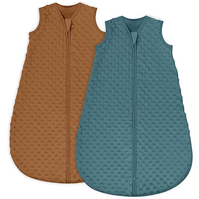 Yoofoss Fleece Baby Sleep Sack 0-6 Months with Plush Dots, TOG 1.5 Baby Wearable Blanket with 2-Way Zipper, Cotton Toddler Sleep Sack Fleece