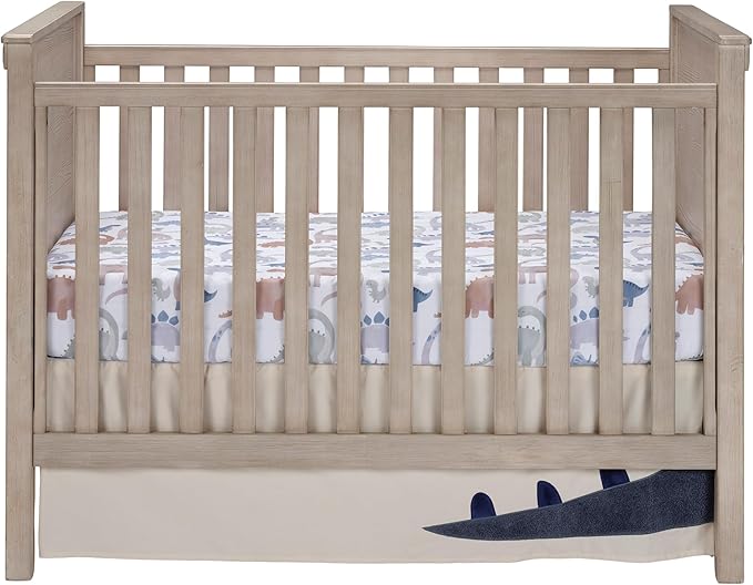 Lambs & Ivy Dino-Might 100% Cotton Dinosaur Baby/Toddler Fitted Crib Sheet