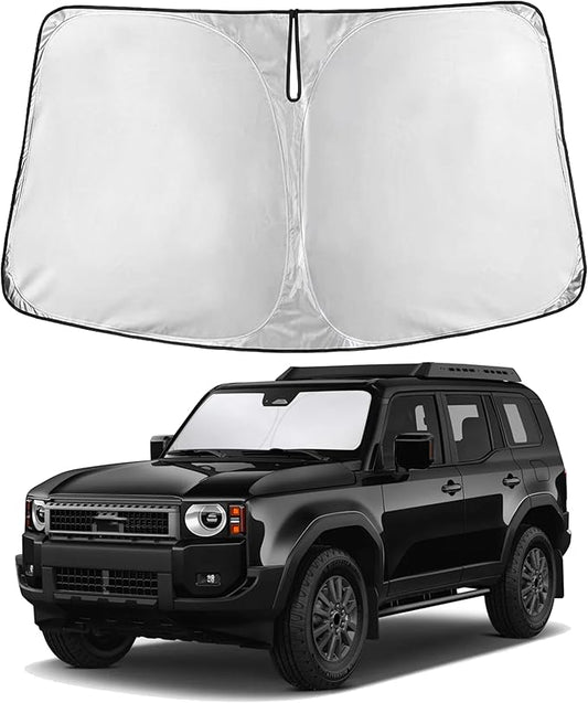 Econour Windshield Sunshade for Toyota Land Cruiser 2024-2025 2026, Sun Visor for Front Windshield & Window Sun Shade Cover, UV Heat Blocker & Protector, Car Accessories